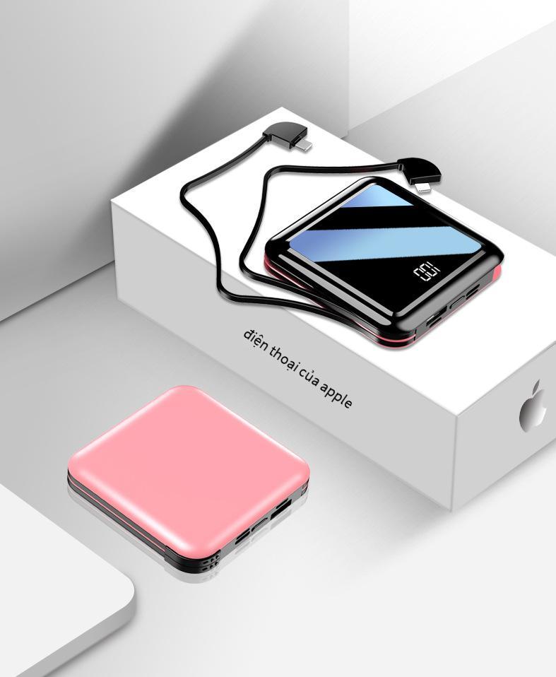 Phong cách mới nhất với dòng riêng, kho báu sạc một lần kéo ba gương mini 10000 mAh tùy chỉnh nguồn điện di động mỏng và nhẹ