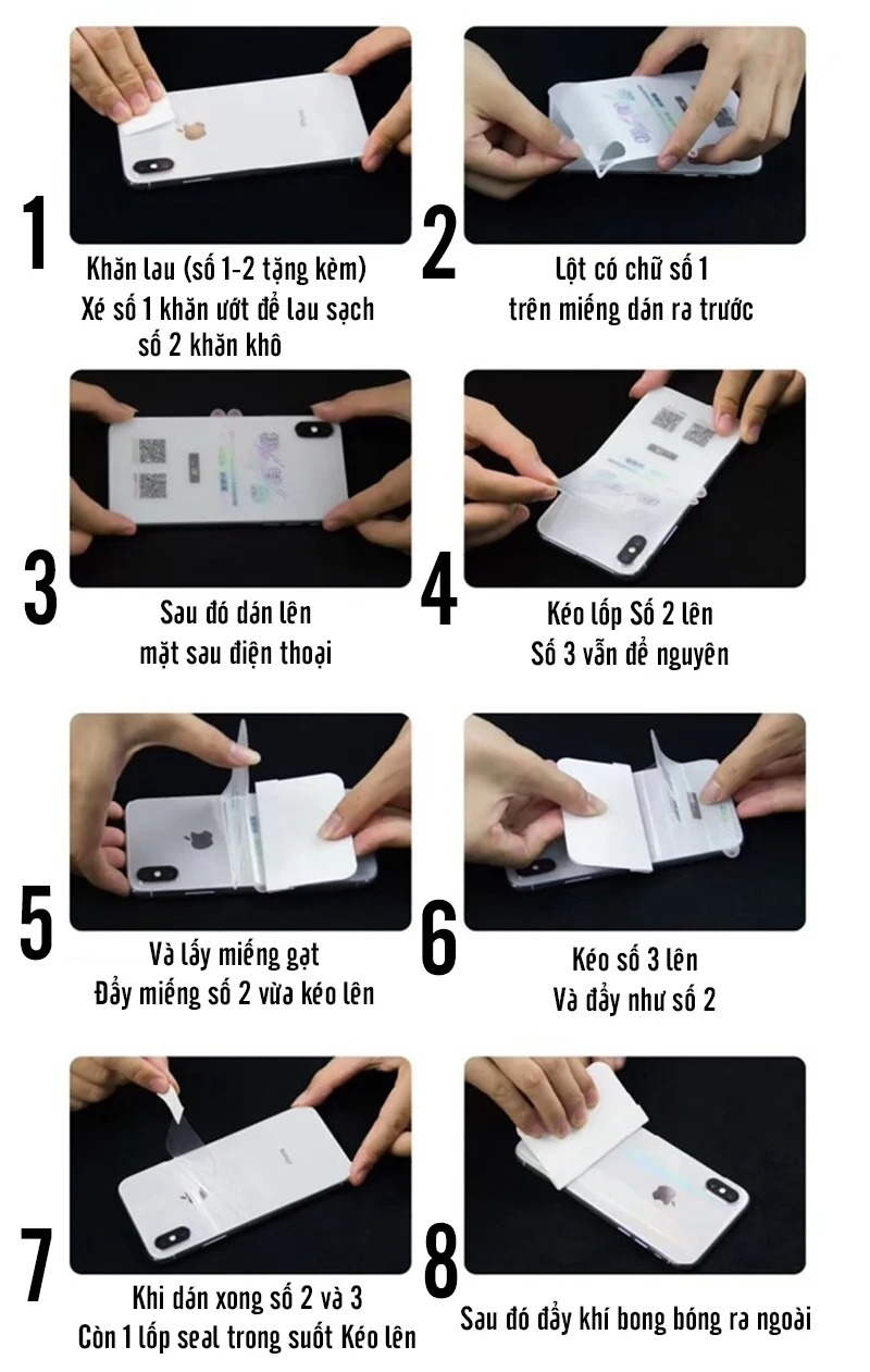 Miếng dán PPF 7 màu cho Xiaomi Redmi 10 chống trầy mặt lưng