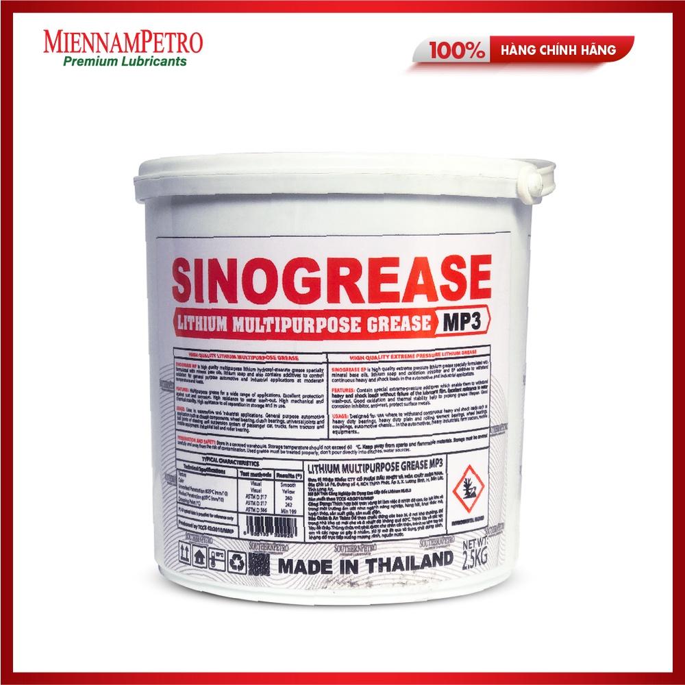 Mỡ Bôi Trơn MiennamPetro Sinogrease Lithium MP3 2,5KG Đa Dụng Bảo Vệ ​Xe Ô Tô Công Nghiệp Cao Cấp