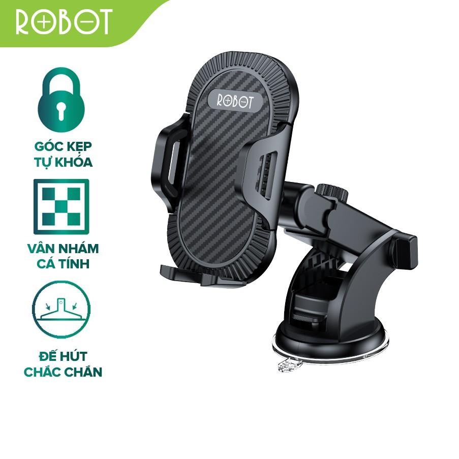 Giá Đỡ Điện Thoại Ô Tô ROBOT Xoay 360 Độ, Tùy Chỉnh Độ Dài - Hàng Chính Hãng