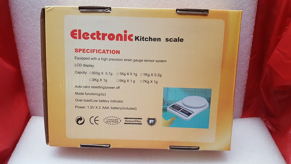 Cân điện tử để bàn Kitchen Scale SF-400, tải trọng tối đa 7Kg - Hàng chính hãng