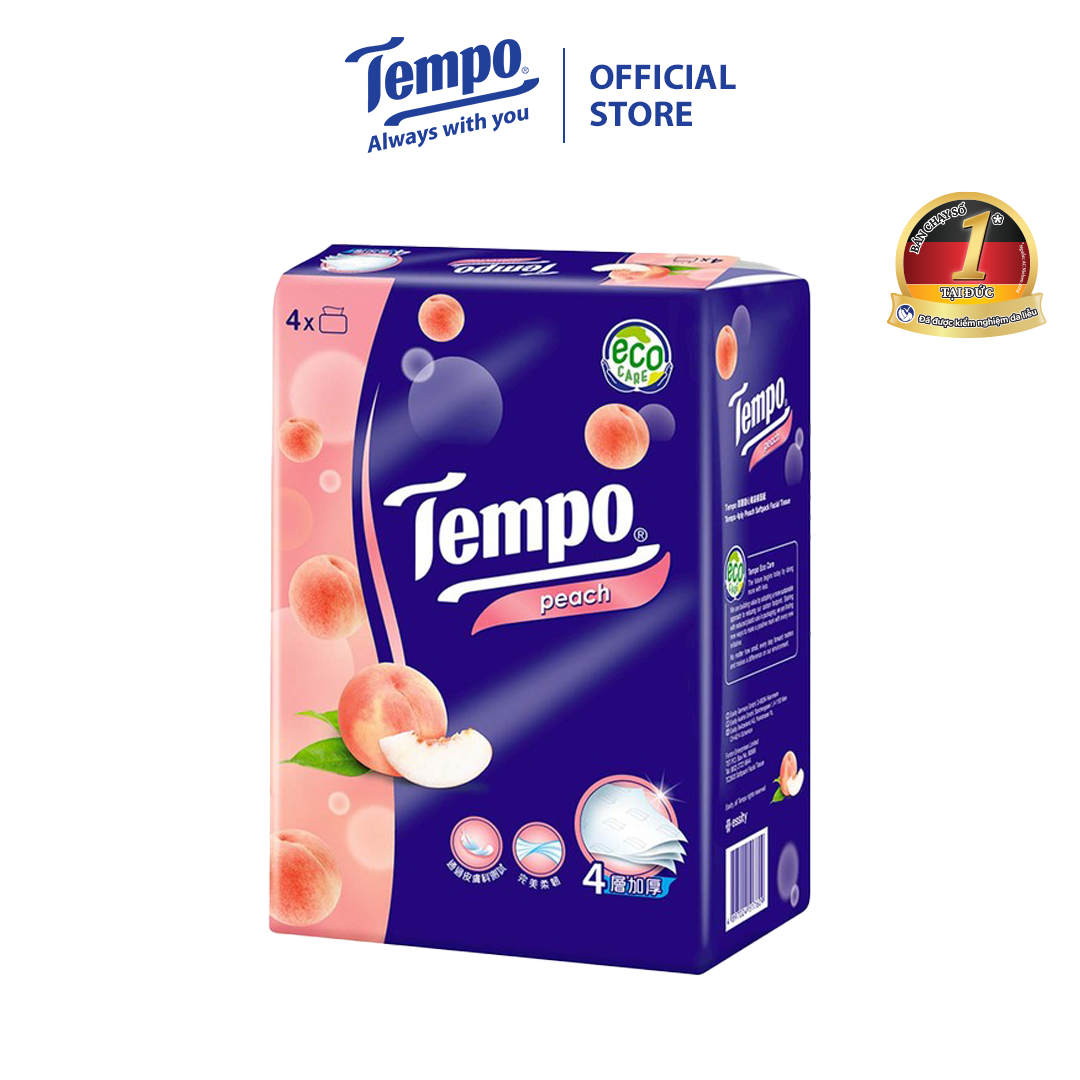 Khăn giấy rút cao cấp Tempo - 4 lớp bền dai, an toàn cho da - Thương hiệu Đức