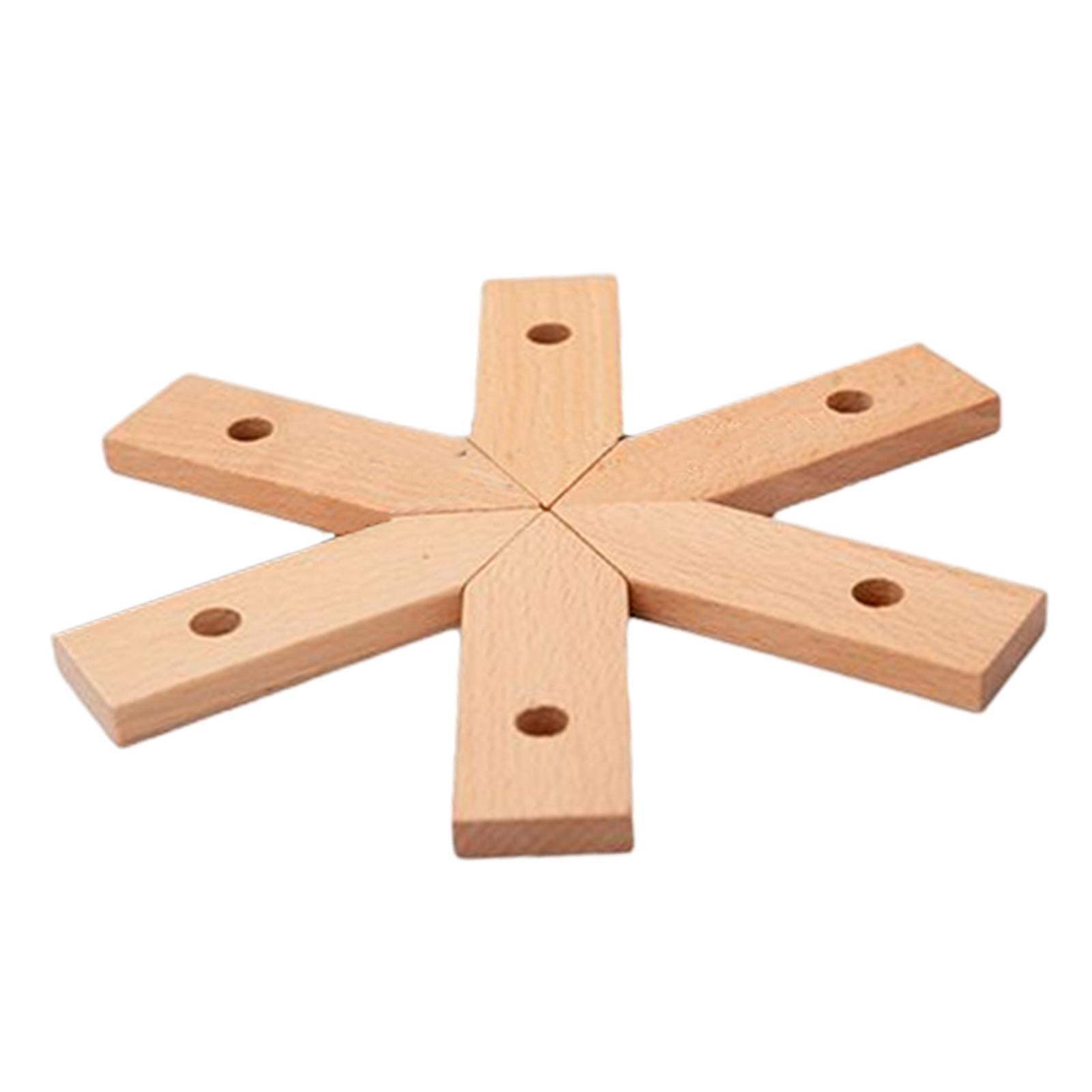 Wooden Placemat Dining Table Mat Coasters Beech Wood Drinkware for Outdoor