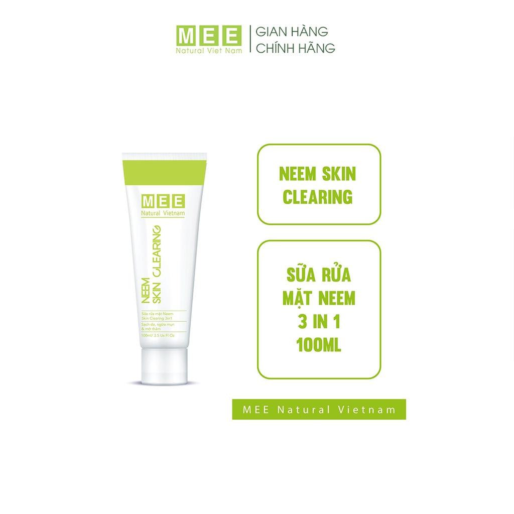 Sữa Rửa Mặt 3 trong 1 NEEM  Sạch Da - Ngừa Mụn - Mờ Thâm  MEE NATURAL