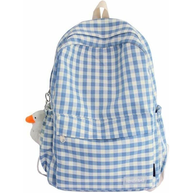 Backpack ánh sáng công suất lớn học sinh học ba lô (màu xanh)