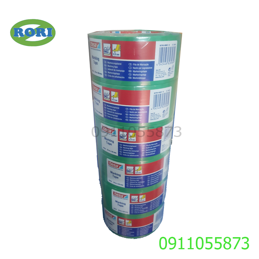 Băng Keo PVC Tesa 60760 size 33m x 50mm màu green - Thay thế băng keo 3M