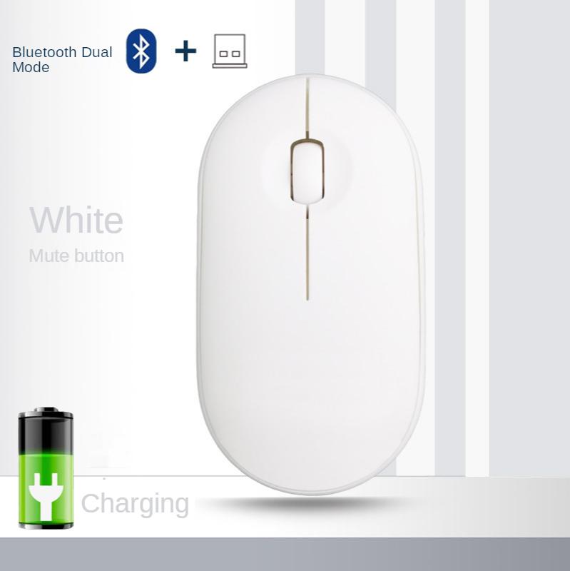 Chuột Không Dây Bluetooth Máy Tính Chế Độ Kép Chuột Game Im Lặng Sạc Chuột Với USB Mouse Thích Hợp Cho Máy Tính Laptop