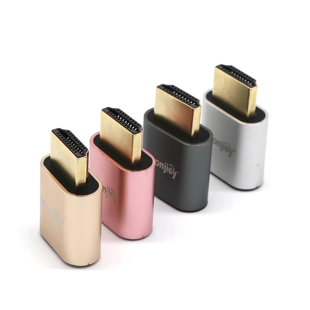 2-6pack VGA Virtual Display Adapter HDMI 1.4 DDC EDID Dummy Plug gold