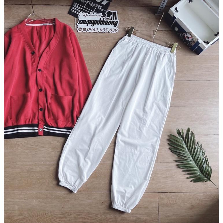 Quần thun jogger bo chun gấu, ảnh thật shop tự chụp trải sàn