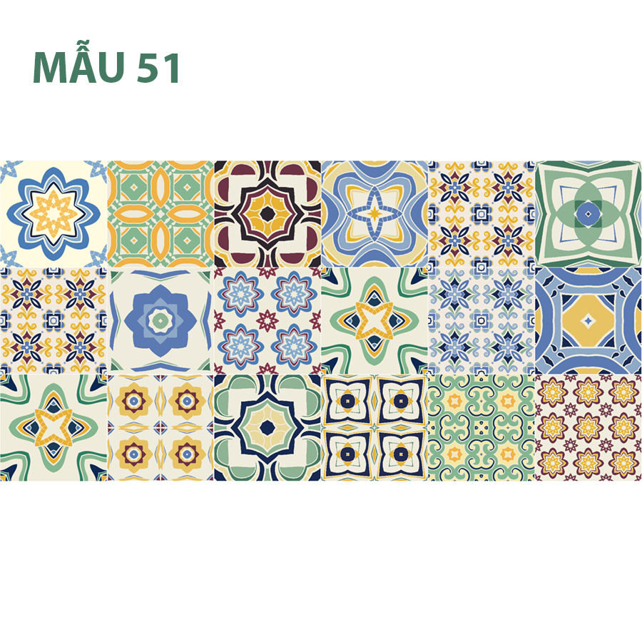Decal gạch bông - mẫu KT51