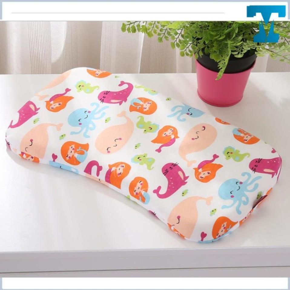 Gối Cao Su Non BABY Chống Bẹp Đầu Cho Bé Mềm Mịn Thoáng Khí LOẠI TO
