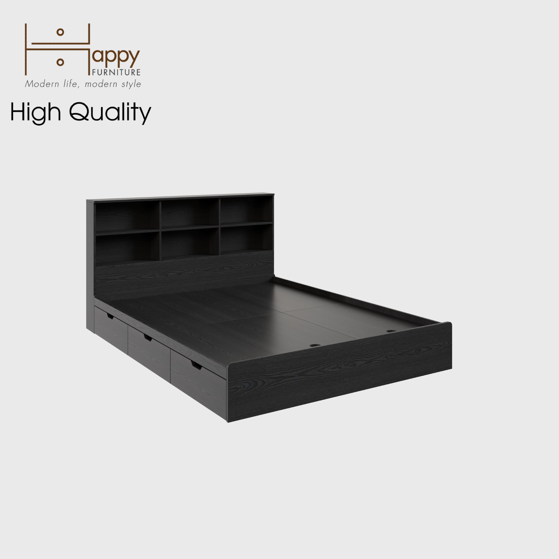 [Happy Home Furniture]  BONY, Giường ngủ 3 ngăn kéo - kệ đầu giường, GNG_021, GNG_022, GNG_023, GNG_024