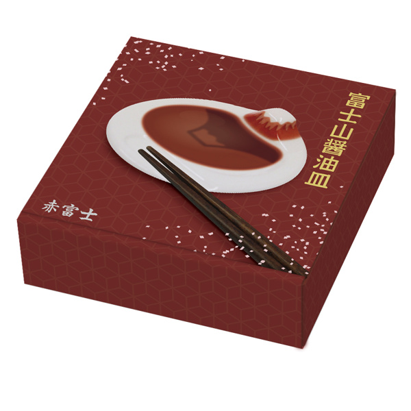 Đĩa nước tương núi Phú Sĩ đỏ Nội địa Nhật Bản