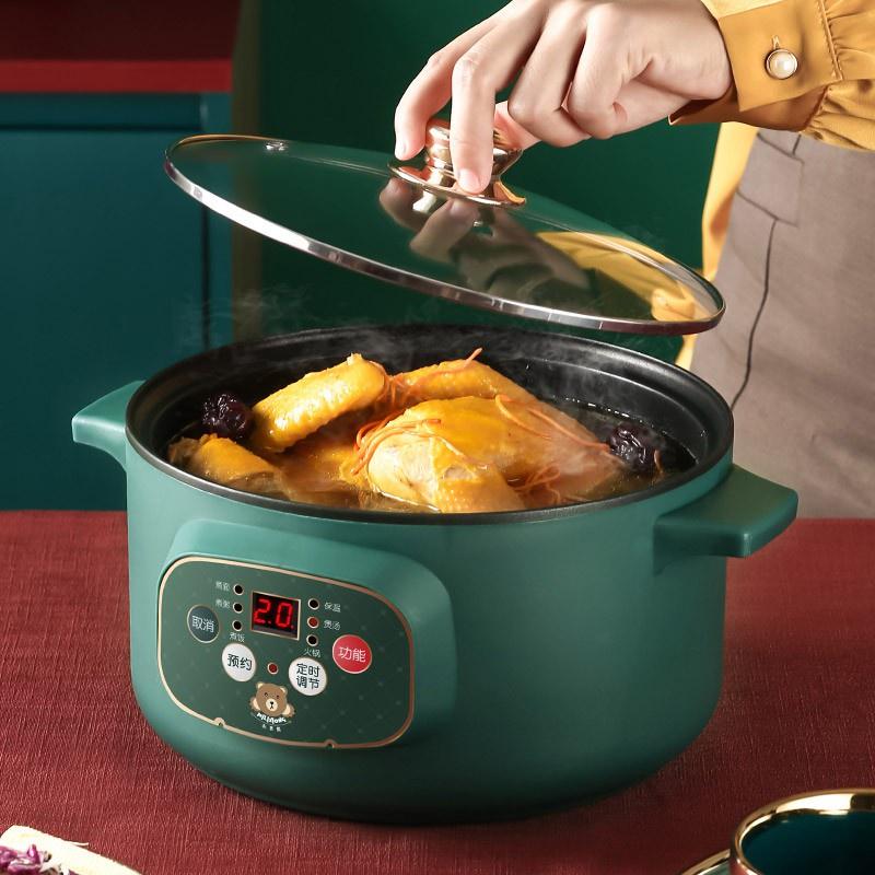 Nồi Lẩu Điện Đa Năng Chống Dính Vân Đá ELECTRIC COOKER POT Shanban 24cm Kèm Hấp Inox Cao Cấp.