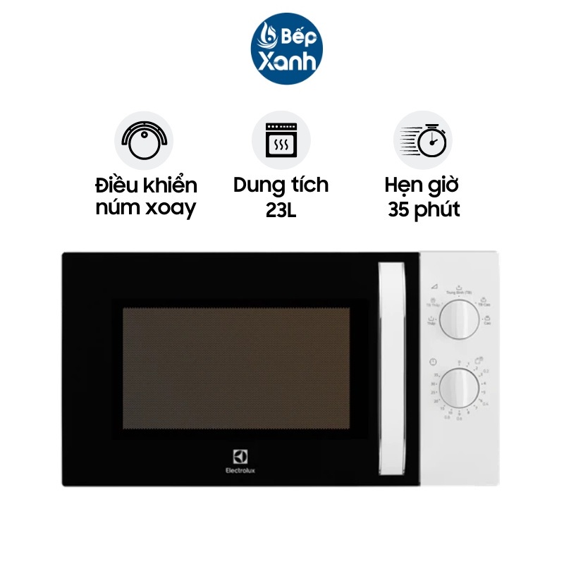 Lò Vi Sóng Electrolux EMM23K18GW 23 lít - 5 Mức Điều Chỉnh - Hàng Chính Hãng