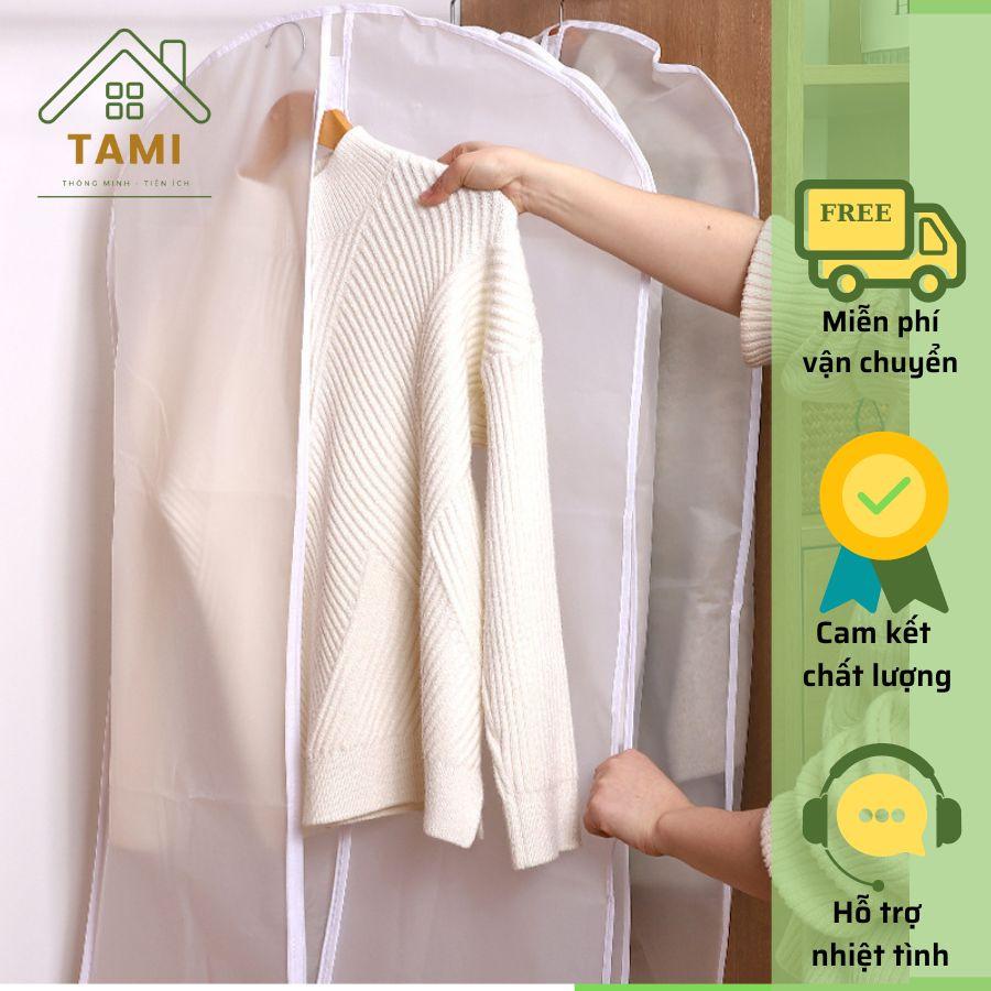 Túi bọc quần áo treo tủ đồ, túi trùm quần áo chống bụi chống thấm