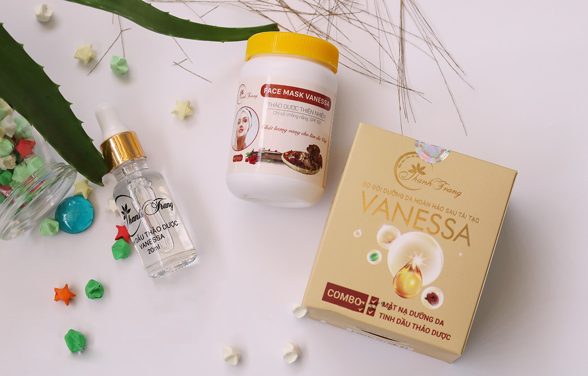 Combo Dưỡng da hoàn hảo sau tái tạo VANESSA Thanh Trang: Mặt Nạ Dưỡng Da 80gr &amp; Tinh Dầu Thảo Dược 20ml