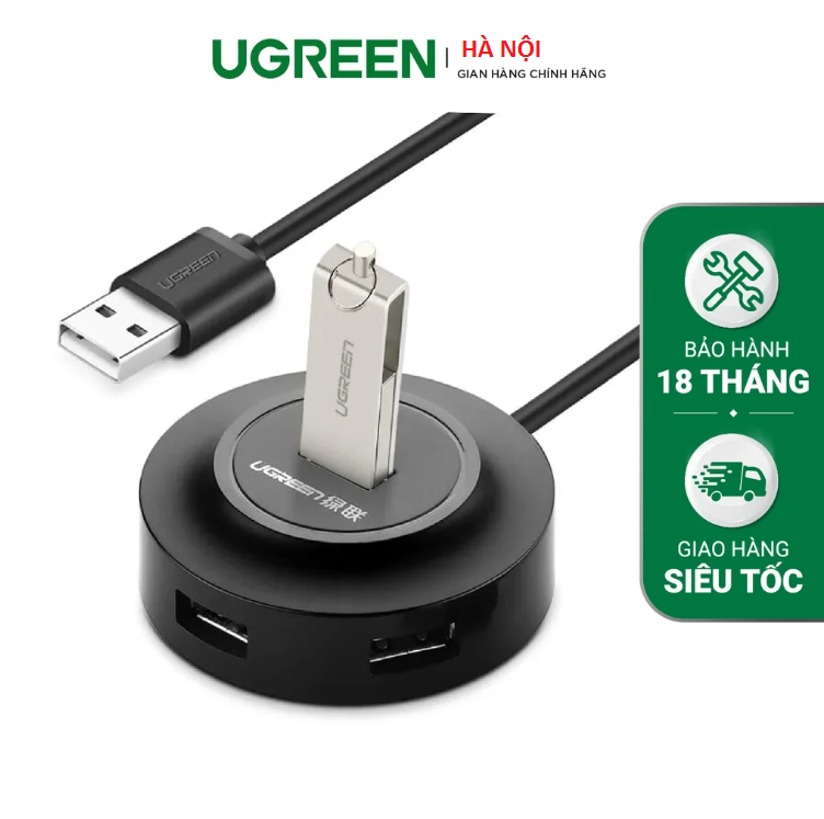 Hub USB 2.0/ 3.0 4 cổng tốc độ 5Gbps UGREEN hàng chính hãng