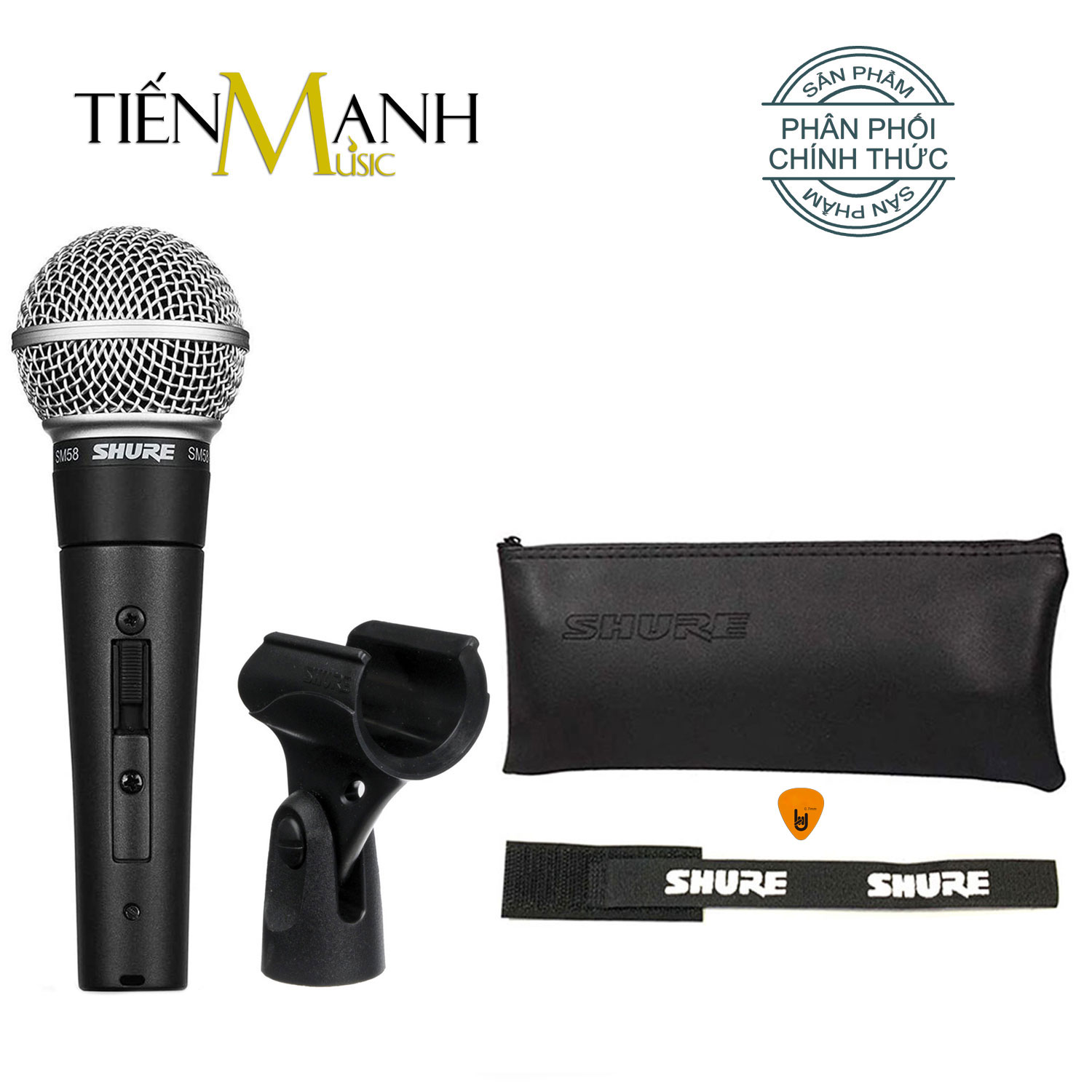 Mic Cầm Tay Shure SM58-S Có Công Tắc Micro Phòng Thu Studio SM58S Microphone Karaoke SM58 Hàng Chính Hãng USA - Kèm Móng Gẩy DreamMaker