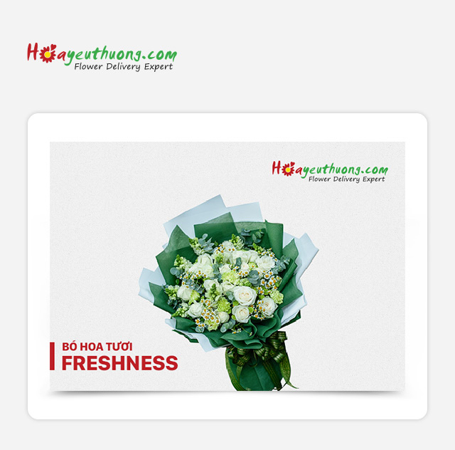 Hoa Yêu Thương - Evoucher Bó Hoa Tươi - Freshness