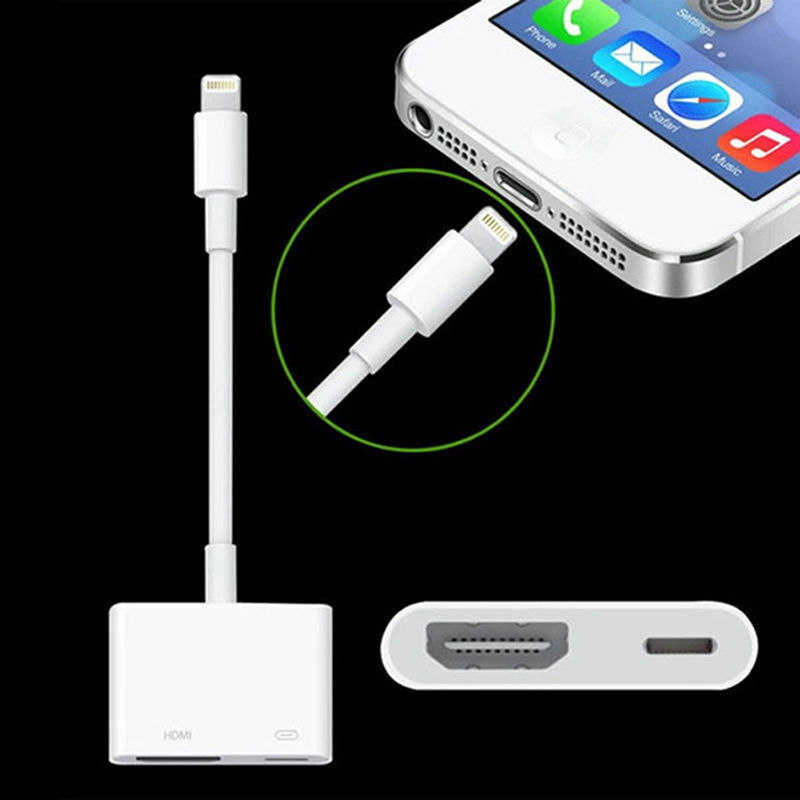 Cáp hdmi cho iphone ipad  to HDMI hỗ trợ HD 1080p PCM-1600 - Hàng Chính Hãng ( Kèm cáp HDMI 3m  UGREEN 10108 )