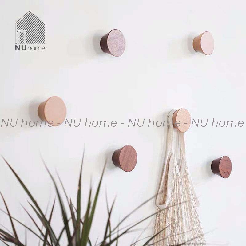 Móc gỗ treo đồ gắn tường hình nón