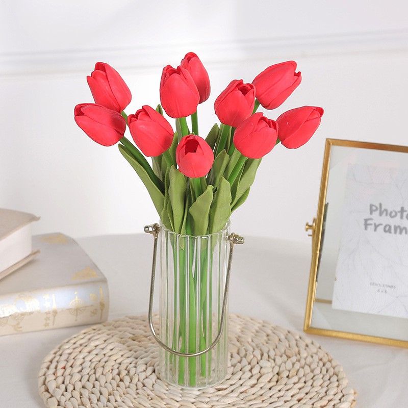 HOA GIẢ TULIP PU GIỐNG THẬT ĐẾN 99% LIZ4