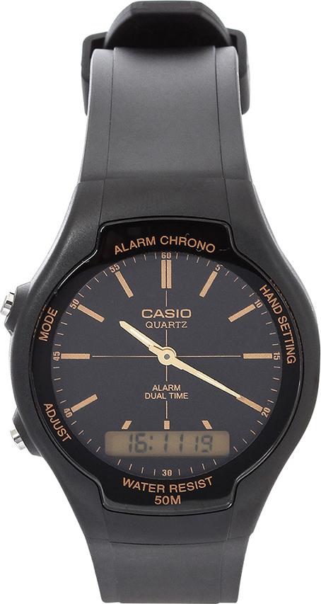 Đồng Hồ Nam Dây Thép Không Gỉ Casio AW-90H-9EVDF - Đen