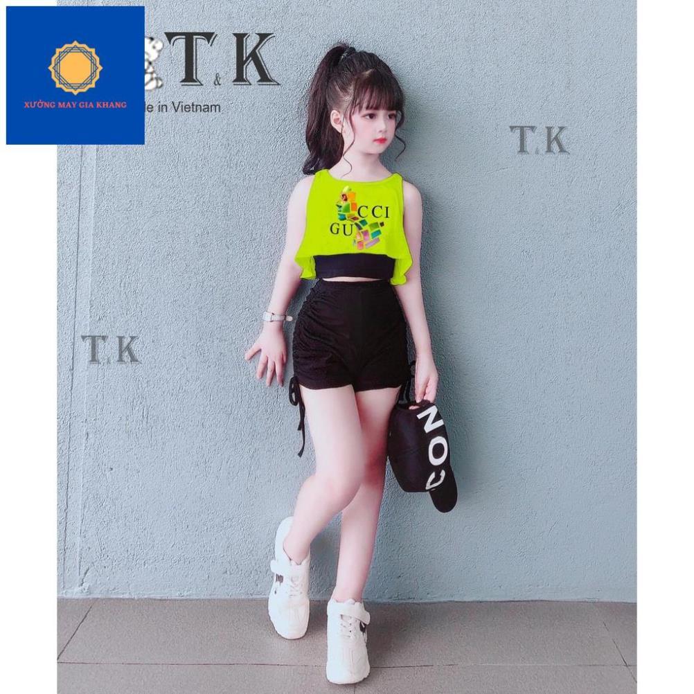 Thời trang trẻ em - (Set 3) Bộ sport body ôm, thời trang, sành điệu in GC cho bé gái - GiaKhang (220594)