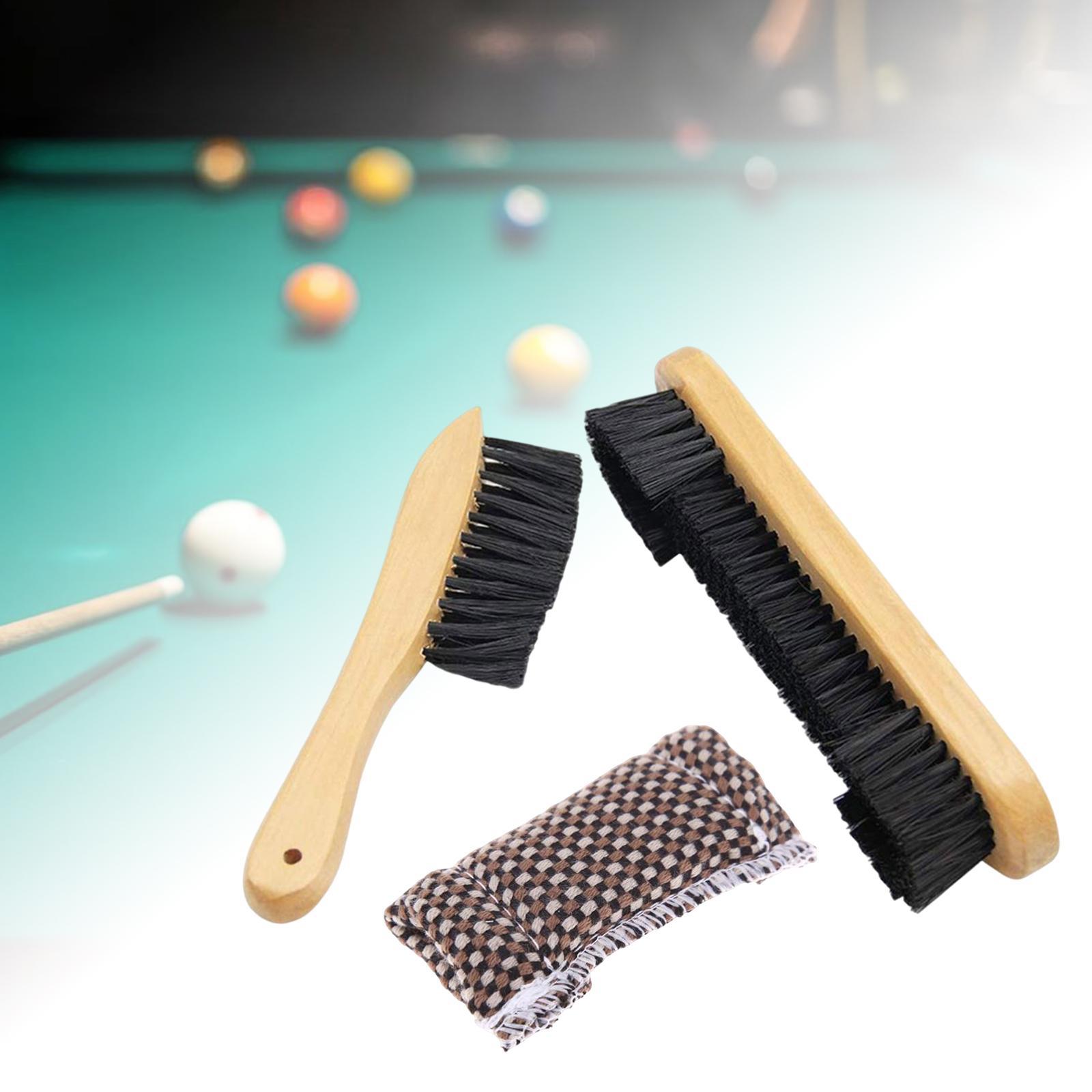 Set of 3 Pool Billiard Table Cloth Brush Kit Billiard Accessories Cleaning Tools