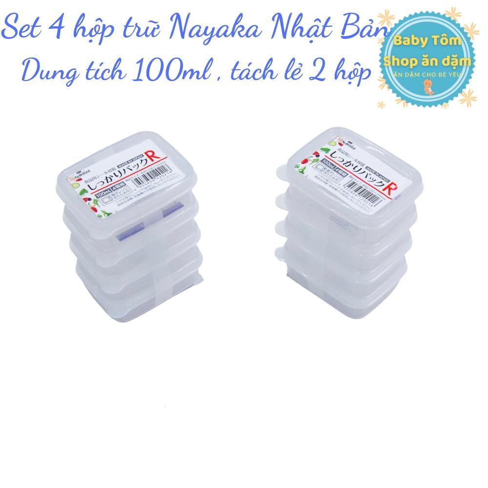 Hộp trữ đồ ăn dặm 100ml Nayaka - Nhật Bản NPP Bayby Tôm