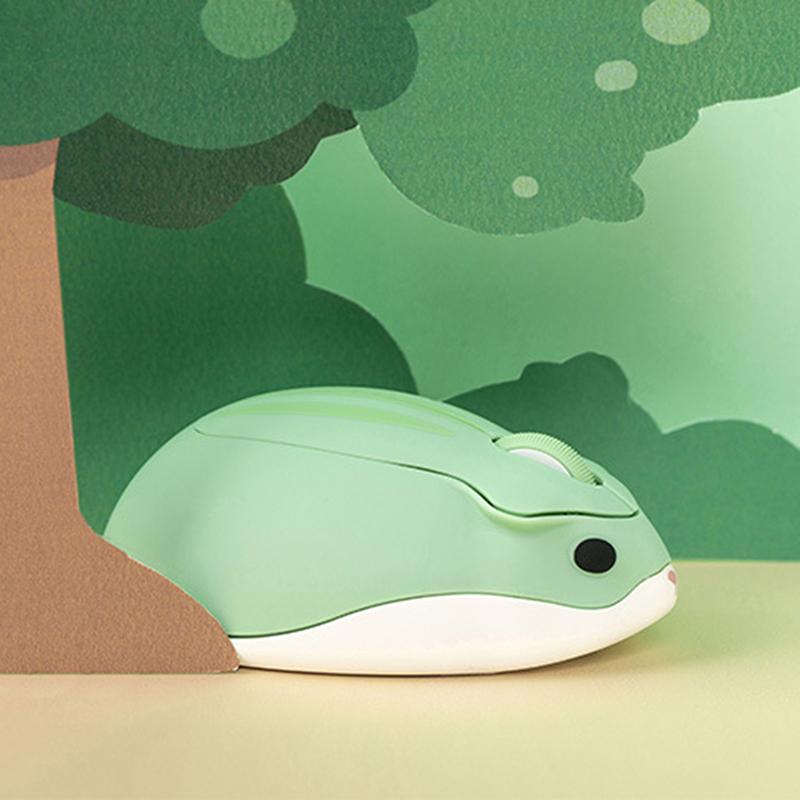 Hoạt Hình Dễ Thương Hamster Không Dây Chuột Quang Máy Tính Cổng USB Mini Chuột 1600DPI Chuột Hamster Thiết Kế Nhỏ Tay Chuột Cho Bé Gái Laptop