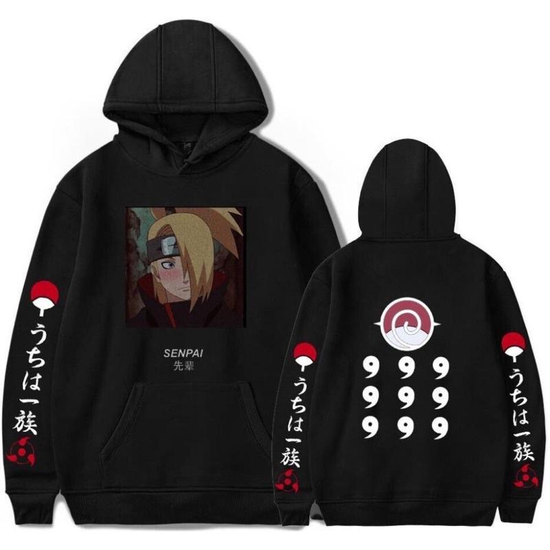 Áo Khoác Hoodie In Hình ITACHI UCHIHA, SASUKE SENPAI , NARUTO ANIME Đủ Size Nam Nữ UNISEX