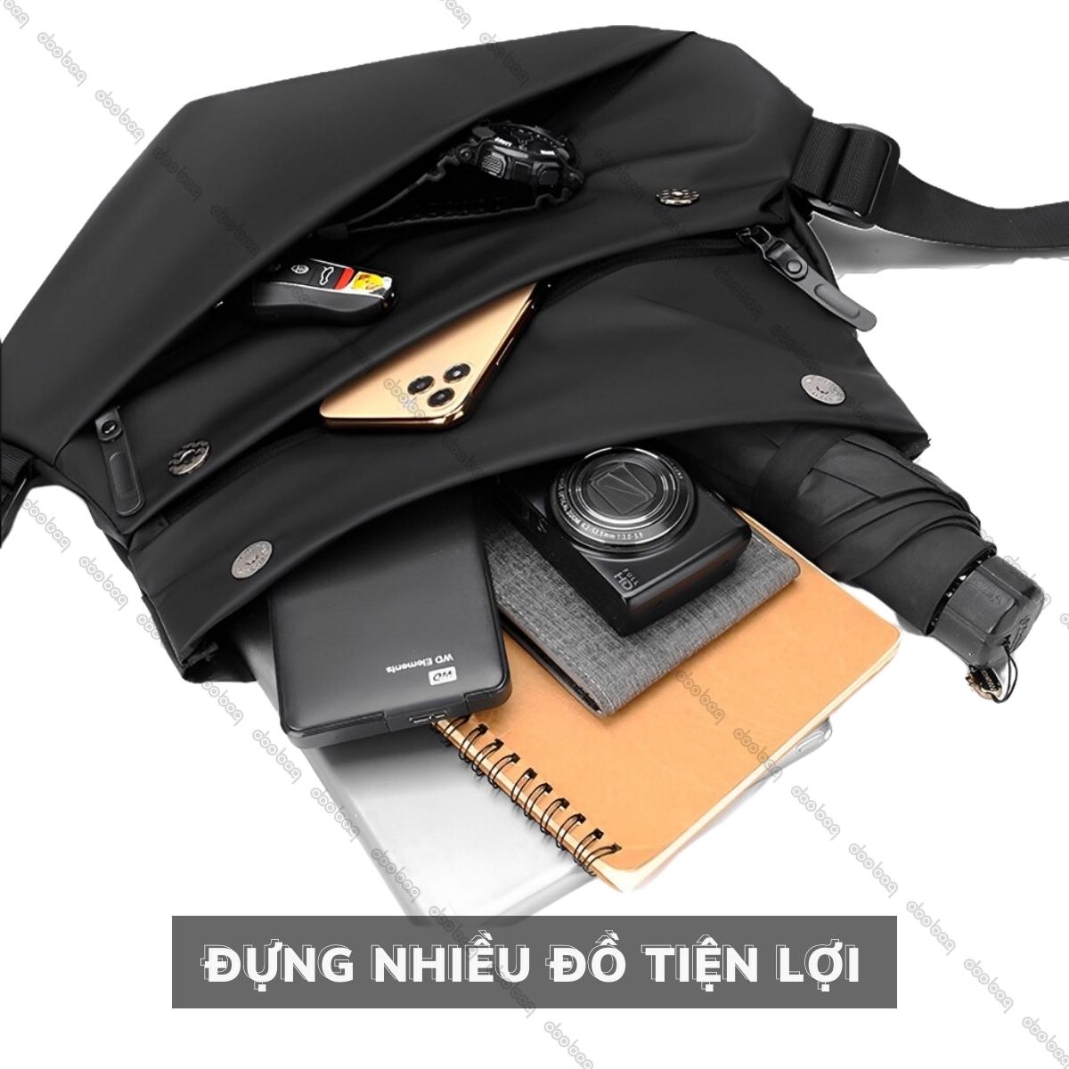 Túi đeo vai chống nước Doo Bag túi đeo nam messenger kích thước nhỏ gọn nắp gập chống sốc đựng đồ đa năng