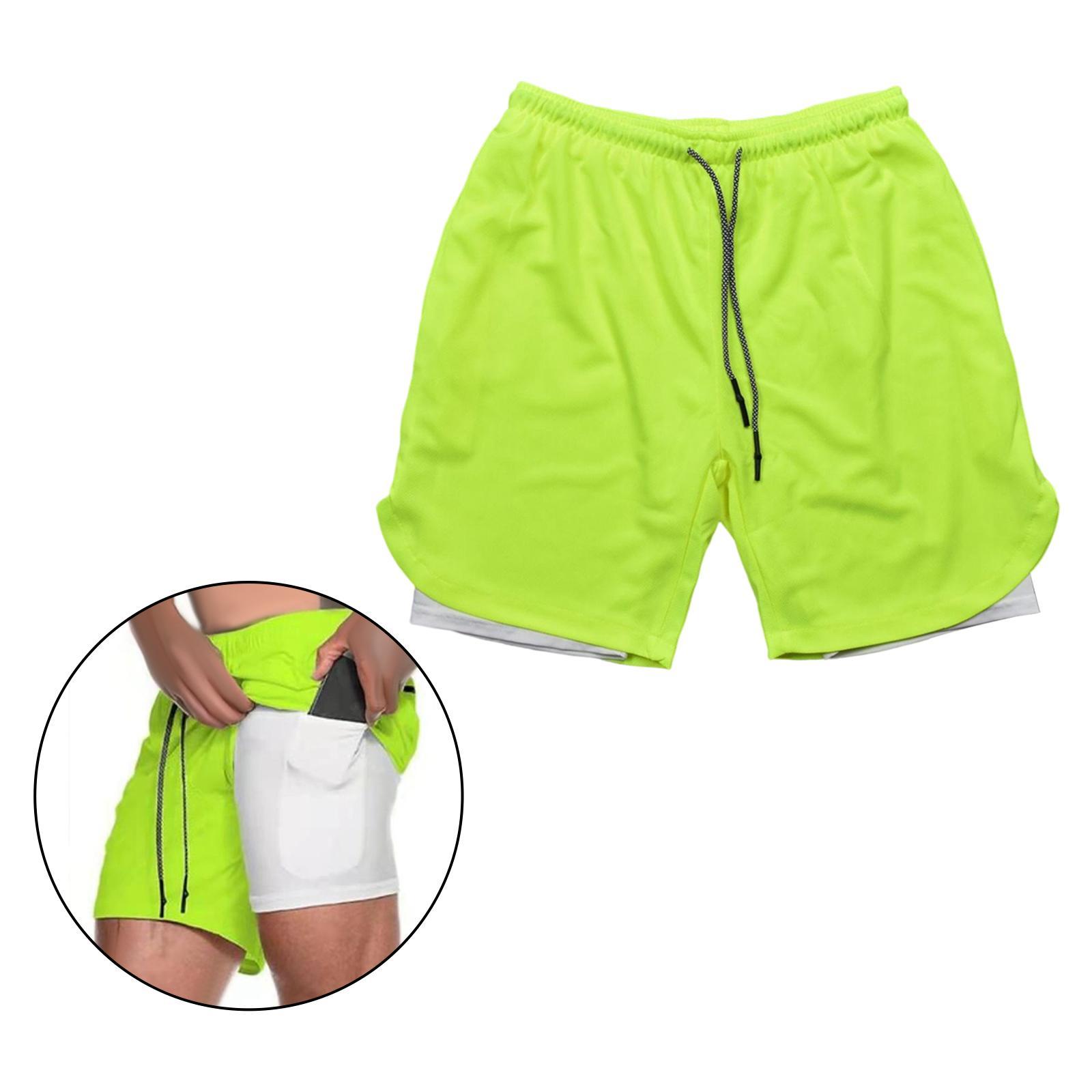Men' in 1 Running Shorts Summer Sports Shorts for Yoga Sports Training