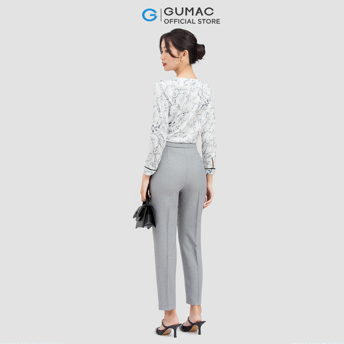 Quần tây nữ GUMAC QC06005 ống đứng 2 nút