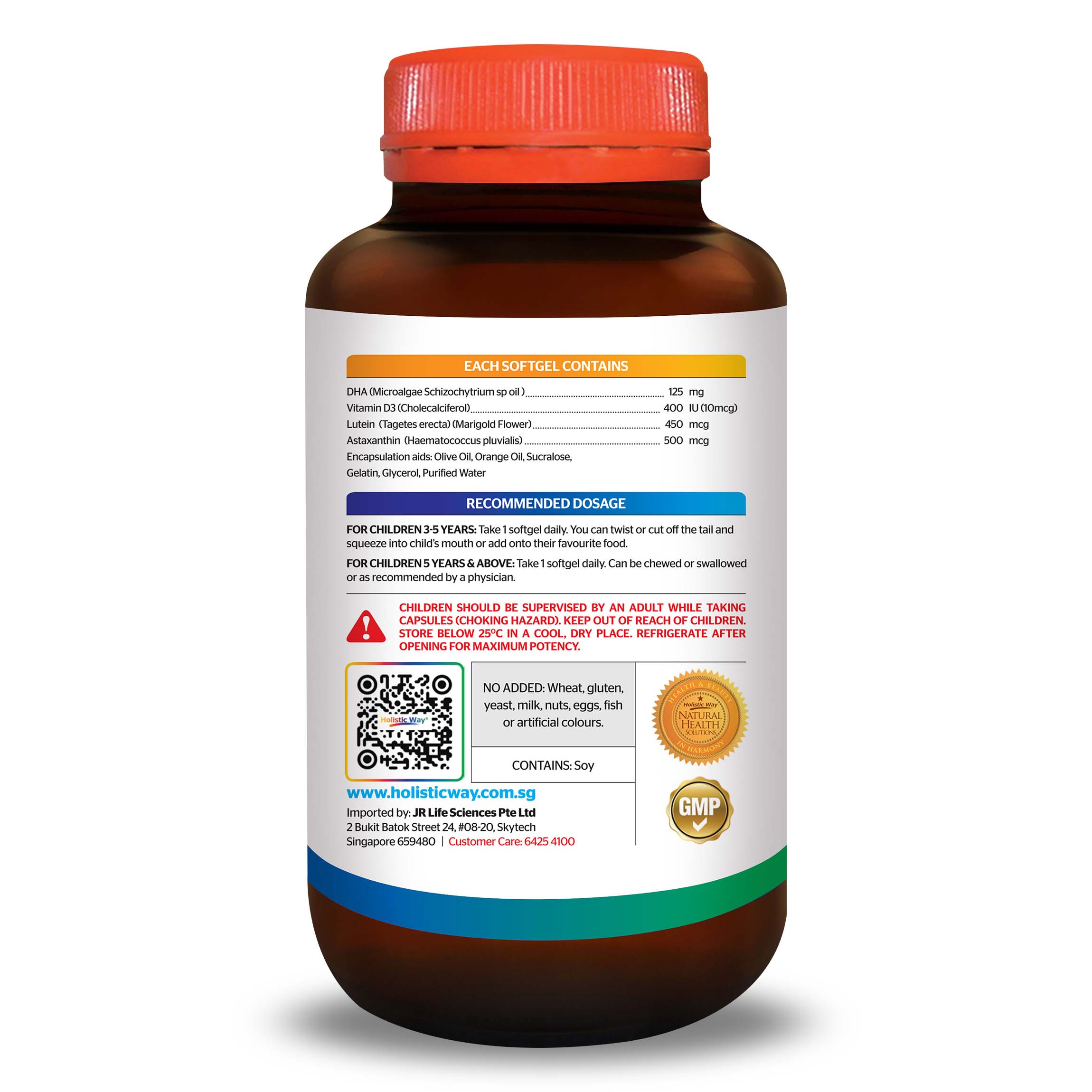 Viên Uống DHA + Lutein Giúp Trẻ Phát Triển Não Bộ Và Xương Toàn Diện Holistic Way Premium Children’s DHA And Lutein