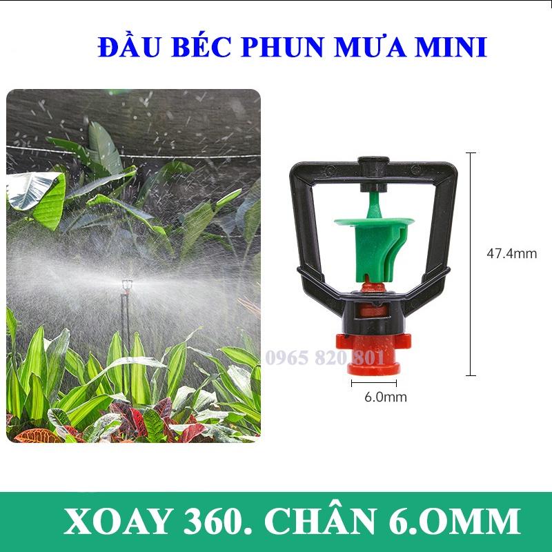 Béc tưới phun mưa mini 360 độ chân ren 21