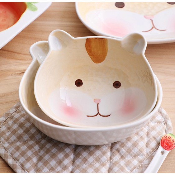 Bát sứ ăn dặm hình thú cute 13cm