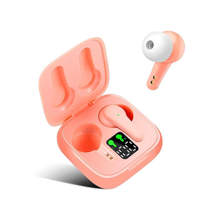 Đảm bảo chất lượng nhà máy công nghệ đen sản phẩm mới J6 tai nghe bluetooth 5.2 ENC giảm tiếng ồn tai nghe bluetooth không dây màn hình kỹ thuật số tai nghe chơi game