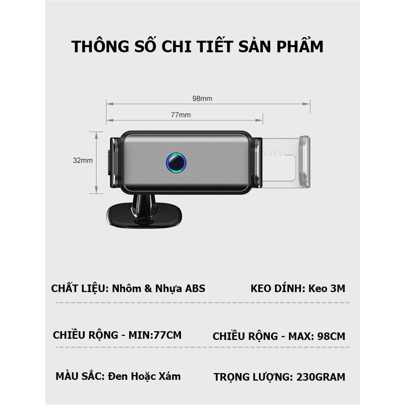 Giá đỡ điện thoại kèm sạc điện thoại gắn ô tô có thể điều chỉnh 360 độ tiện dụng