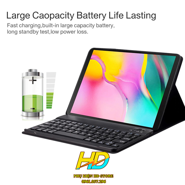 Bao Da Kèm Bàn Phím Cho Samsung Galaxy Tab S6 Lite 2022 10.4 inch P613/P619 Smart KeyBoard Kết Nối Bluetooth Thông Minh, Hỗ Trợ Đóng Mở Màn Hình - Hàng Nhập Khẩu