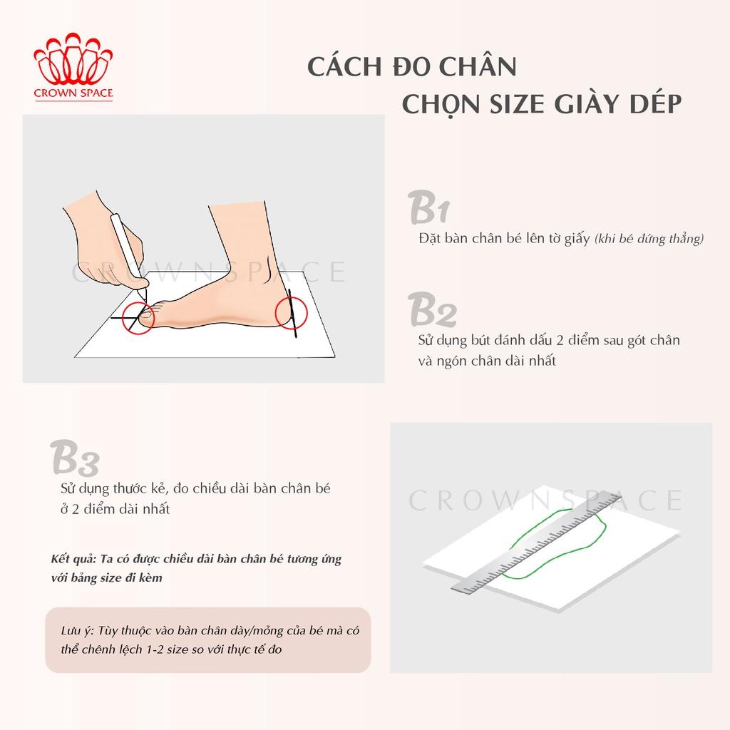 Dép Quai Hậu Sandal Bé Trai Đi Học Đi Chơi Crown Space Cao Cấp CRUK556 - Nhẹ Êm, Chống Hôi Chân Màu Xanh Size 26-35