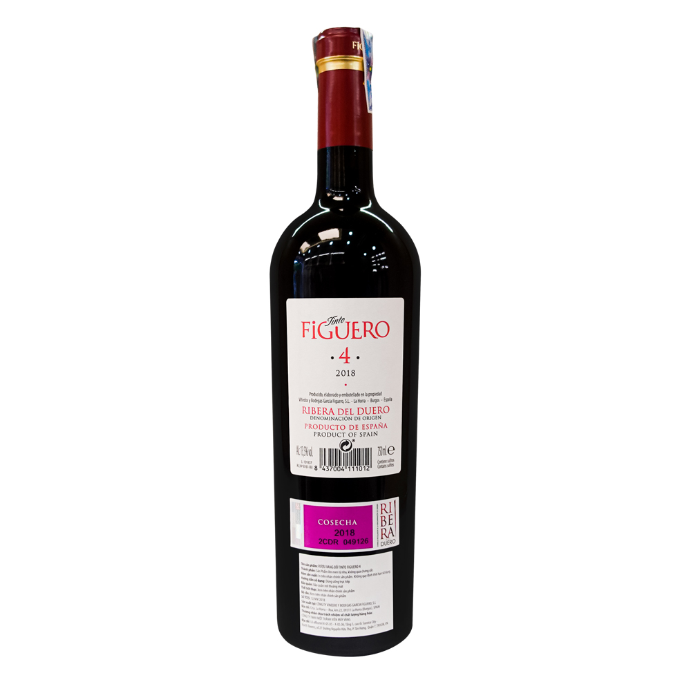 Rượu Vang Đỏ Tinto Figuero 4 Roble 750ml 13.5% - Tây Ban Nha - Hàng Chính Hãng