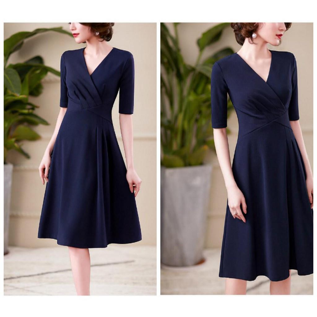 (S M L XL) ĐẦM XÒE NỮ ĐẮP NGỰC XẾP LI
