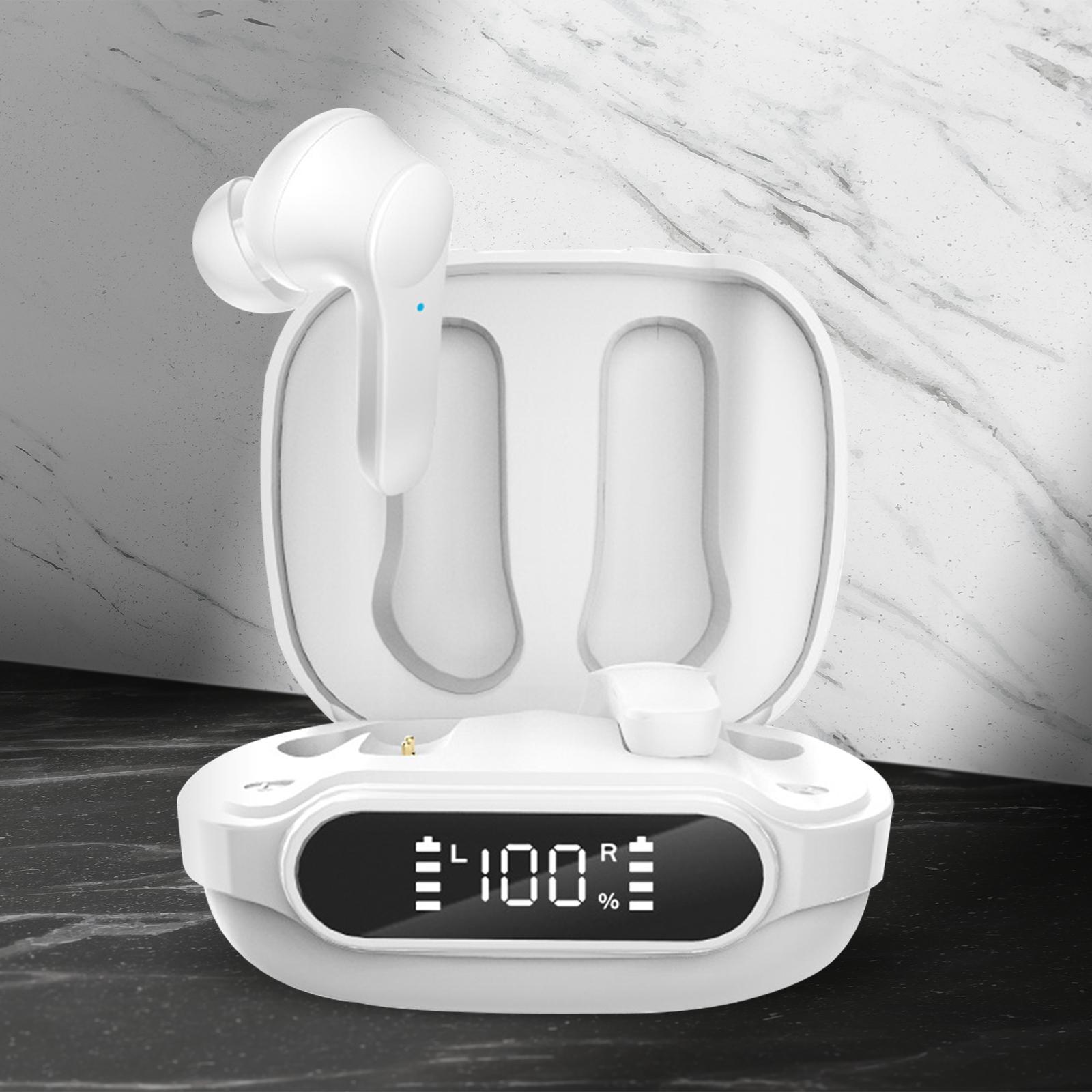 V5.1 Wireless Headphones HiFi Sound Dual Modes Semi in Ear for Sports