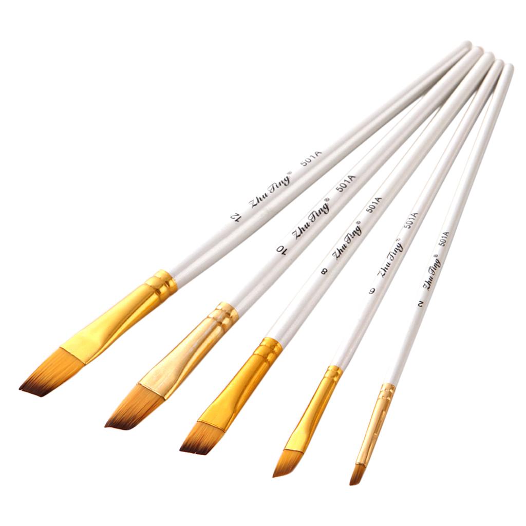 5 Nghệ Thuật Bút Lông Góc Cạnh Nghệ Sĩ Acrylic Tinh Dầu Vẽ Tranh Màu Nước Bàn Chải
