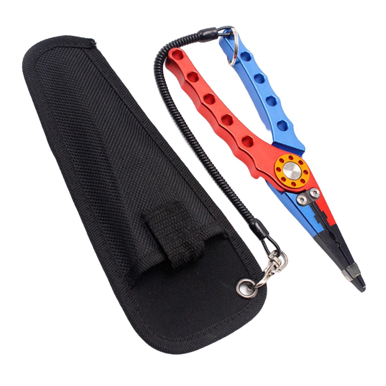 Fishing Pliers Cutter Fish Lip Hook Remover + Lanyard