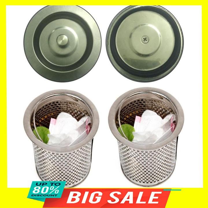 Bộ lọc rác inox kèm nắp chặn nước bồn rửa bát