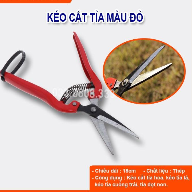 KÉO TỈA CÀNH CÁN ĐỎ - Kéo Cắt Tỉa Cành Cây & Trái Cây Bền Đẹp